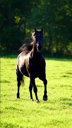 Freedom in Motion: The Power of a Black Stallion 🖤🌿#BlackStallion #FreedomInMotion #CinematicHorse