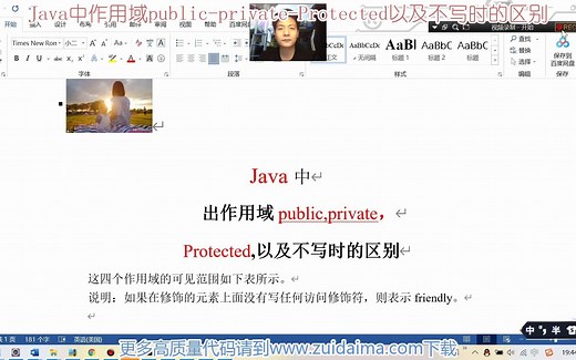 Java中作用域public-private-Protected以及不写时的区别