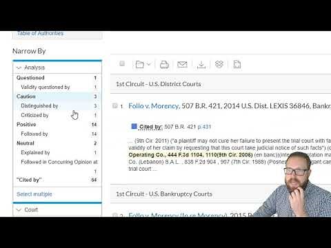 4.8.1 ~ Finding Caselaw by Shepardizing