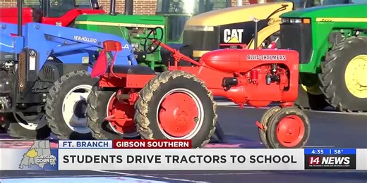 Bring Your Tractor Day at Gibson Southern fills school parking lot with farm equipment