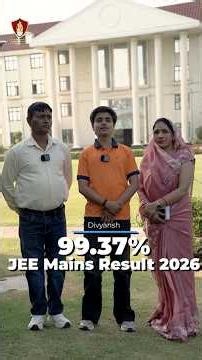 Divyansh Secures 99.37% In IIT JEE Mains Result 2026 | IIT JEE Mains Session 2 #jeemain2026 #shorts