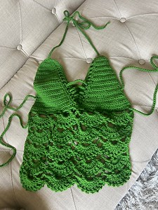 Crochet Halter Top: Open Back Summer Swim Coverup - Etsy Canada