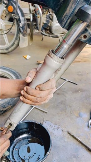 Hero Splendor Plus Front Shocker Gs ￼aotu ￼ Service #shortvideo #mechancial #bike