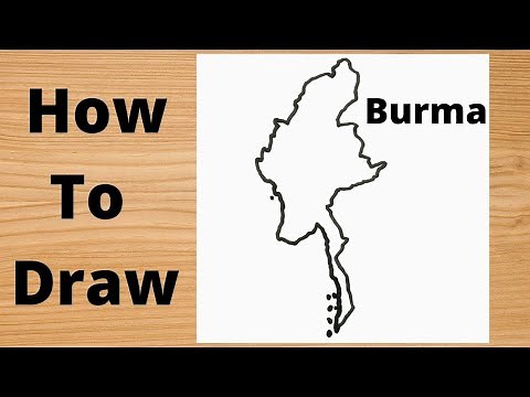 Drawing Myanmar Map - Very Easy Way