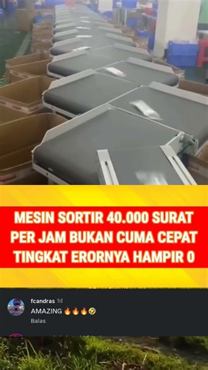 MESIN SORTIR 40.000 SURAT PER JAM