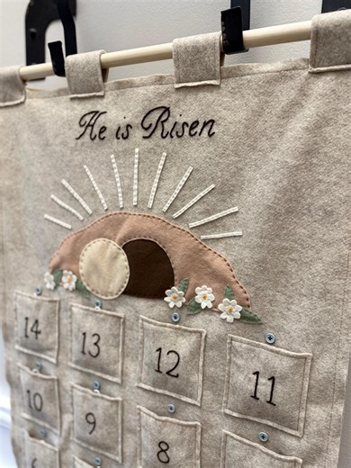 Felt Easter Advent Calendar Pattern PDF | Christian Easter Countdown Sewing Pattern | Religious Easter Craft | DIY Felt Calendar Tutorial - Etsy