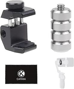 Camkix Smartphone Gimbal Counterweight Set - 1X Counterbalance Clip Mount, 4X Stabilizer Screws - Compatible with DJI Osmo Mobile 1/2, Zhiyun Smooth 4, Zhiyun Smooth Q, Feiyu Vimble 2, Evo Shift
