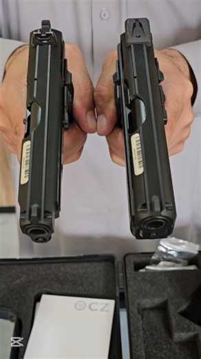 CZ 75 Compact VS CZ 75 P-01 Omega 9mm Pistol. #shorts #9mmpistol #czpistol