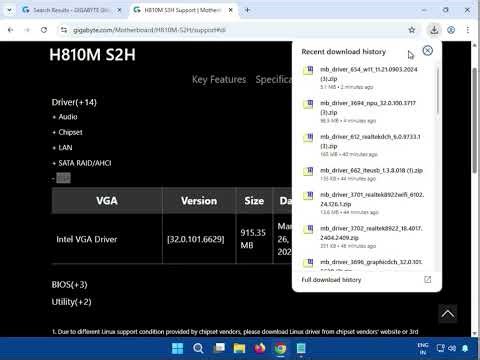 Gigabyte H810M S2H VGA (Intel Graphics) Driver Install Guide (Win 10/11)