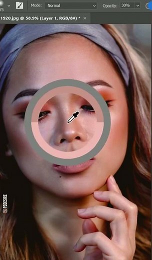 Fix Oil Shiny Skin - Photoshop Short Tutorial #photoshop #shorts