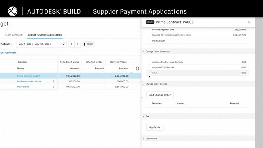 Cost Management in Autodesk Build Overview