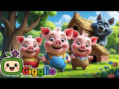 Three Little Pigs | Gigglio Nursery Rhymes and Kids Song