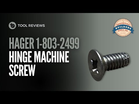 Hager 1-803-2499 Hinge Machine Screw – 12-24 x 1/2” FPHM in 630 Satin Stainless Steel