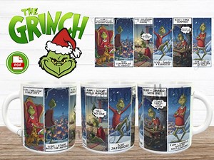 Grinch Christmas Mug Template PDF Download Digital Sublimation Funny - Etsy