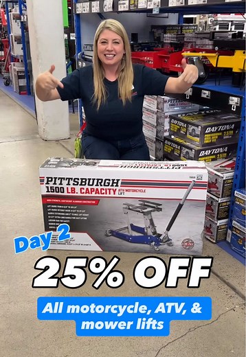 Big Discounts on Motorcycle, ATV, & Mower Lifts!