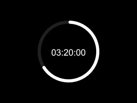 3 Hour 20 Min Study Timer | Minimalist Focus Countdown