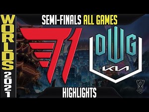T1 vs DK Highlights ALL GAMES | Worlds 2021 Semifinals Day 1 | T1 vs Damwon KIA