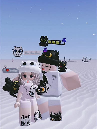 Set Outfit Toothless & Light Fury untuk Couple Roblox