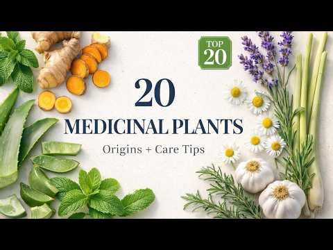 "20 Essential Medicinal Plants: Identification, History, and Care"