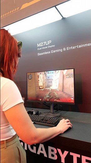 This AI monitor feels like cheating 🤯 #computex2025 #gigabyte #aorus