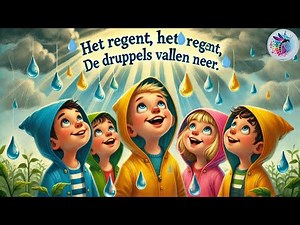 Het regent, het regent! | Zingen en Dansen in de Regen 🌧️☔️- Kinderen Regenliedje
