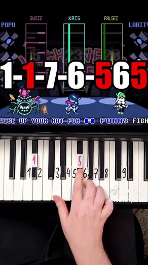 Deltarune Chapter 3 Raise your Bat Piano Tutorial | raise up your bat