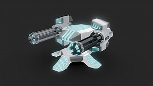 Minigun Turret - Art - 3D model by Yo.Ri (@grox777)