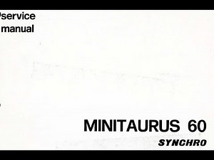 Same Minitaurus 60 Synchro - Workshop Manual