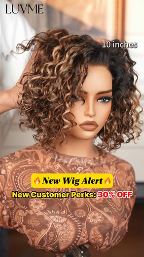 380 reactions · 11 shares | ✨ Dark base. Golden glow. Bouncy curls. Blonde highlights meet natural black water waves — in a glueless short curly bob that’s ready the second you open the box. ❤️Please check the product page for the latest updates. #Luvme #wigs #Luvmehair | Luvme Hair | Facebook