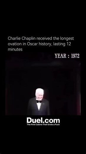 History content 24/7 on Instagram: "At the 44th Academy Awards in 1972, Charlie Chaplin returned to the United States after two decades of exile to accept an Honorary Award. When he walked on stage, the audience gave him an emotional standing ovation that lasted about 12 minutes, the longest in Oscar history."