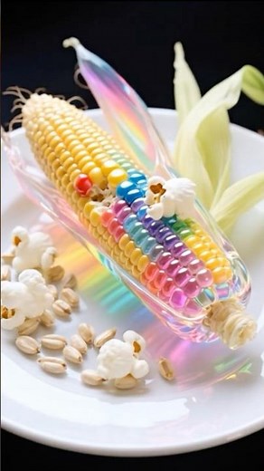 RAINBOW corn that instantly turns into POPCORN! 🌈🍿 Satisfying ASMR Pops #shorts