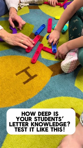 Today I gave them a challenge. “Can you make a letter using three straight lines?” What can they build? Many children can name letters. But can they: ✔️ Rebuild the letter from memory? ✔️ Identify it in different forms? ✔️ Connect it instantly to its sound? That’s deep letter knowledge. When children build letters, they’re analyzing structure — lines, angles, orientation. They’re thinking about how a letter is formed, not just recognizing it on a card. And when they say the sound as they build? 