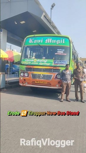 Erode 🔁 Tiruppur New Bus Stand Kavi Mugil Route Bus Travel Shorts #shorts