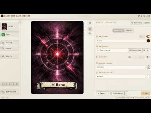 Themed Card Sets with Border Colours | HeroQuest Card Creator