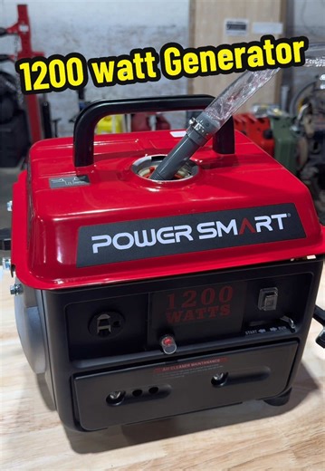 @PowerSmartUSA 1200 watt 71cc 2 stroke generator #generator #camp #jobsite #offgrid #tiktokshopcreatorpicks