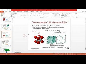 Face Centered Cubic (FCC) Structure - Atomic Structure - Material Science