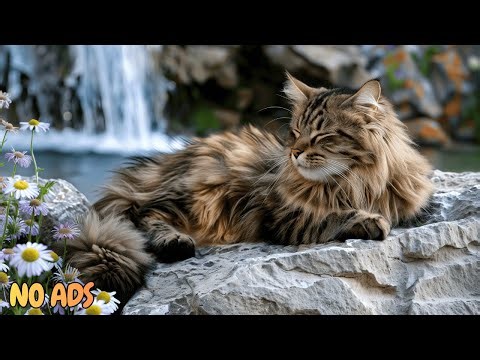 12 Hours Of Soothing Cat TV Music 🐈 🌿 Gentle Sounds for Stress Relief & Sleep | No Ads