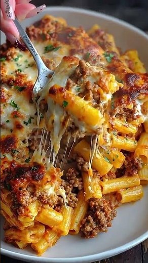 🍝 Cheesy Baked Pasta 🔥 | Ultra Creamy & Golden Comfort Food Recipe!