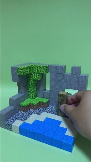 Minecraft magnetic blocks building! These blocks have a very strong magnetic force 🧲#minecraft