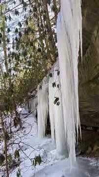 When the Gorge Freezes Over | Massive Icicles Hanging from the Cliffside