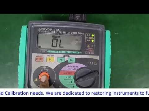 Professional Kyoritsu 5406A RCD ELCB Tester Repair & Calibration Services