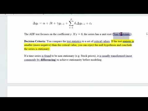 What is Augmented Dickey Fuller (ADF) Test || Explained in Simple Words