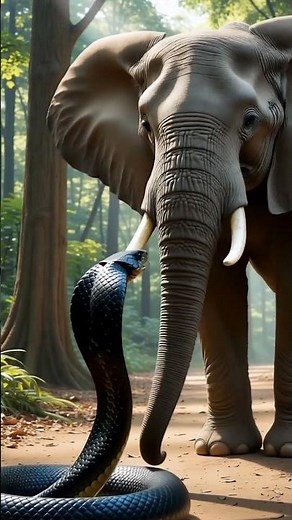 **Elephant vs Cobra | Ultimate Wildlife Showdown in 8K HDR Cinematic Scene**