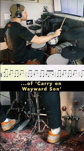 Carry On Wayward Son - Kansas | Drum Cover w/ #sheetmusic | #drums #classicrock #carryonwaywardson