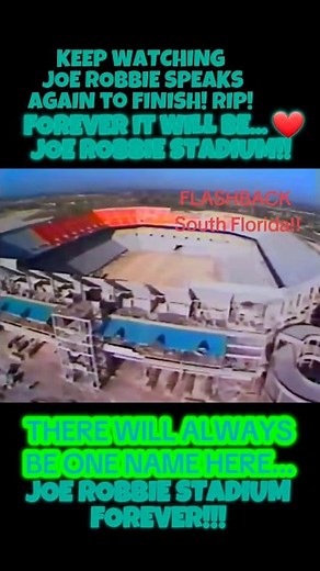 FLASHBACK 1987 JOE ROBBIE STADIUM!! Listen To JOE ROBBIE TELL YOU HOW HE BUILT IT HIMSELF and SEE IT GET BUILT!! THIS TELLS YOU WHY... IT WILL ALWAYS BE JOE ROBBIE STADIUM TO ME!! ONE NAME FOREVER... JOE ROBBIE STADIUM!! AMEN!! RIP!! 💝❤️💖 Joe Robbie built the stadium that would bear his name to house the Miami Dolphins and future MLB teams, using private funds to finance its entire $115 million cost. He designed the stadium with minimal conversions needed for baseball, which also allowed for s
