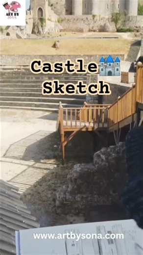 Castle / Fort Sketch | Artist Sona Dubey | #castle #fortnite #sketch #realisticart #livesketch #art