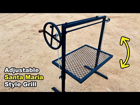 DIY Adjustable Firepit Grill - How to Make (Santa Maria Grill)