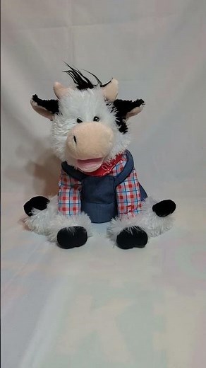 12" Cuddle Barn Farmer Mac Cow Plush Sings Old MacDonald Animated Toy Farm Barn