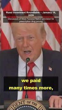 Trump Demands 'Most Favored Nation' Policy to Slash US Drug Prices