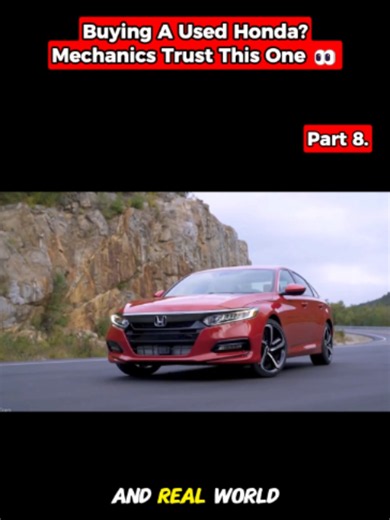Honda Accord: Why Mechanics Choose This Car 👀 The 2018-and-newer Accord is one of the used cars recommended in our lineup. With proper maintenance, it can offer strong long-term value and practical everyday driving. Would you choose a Honda Accord as your next used car? 📺 Watch the full video on YouTube — Car Care Crew #HondaAccord #ReliableCars #UsedCarBuying #CarCareCrew
